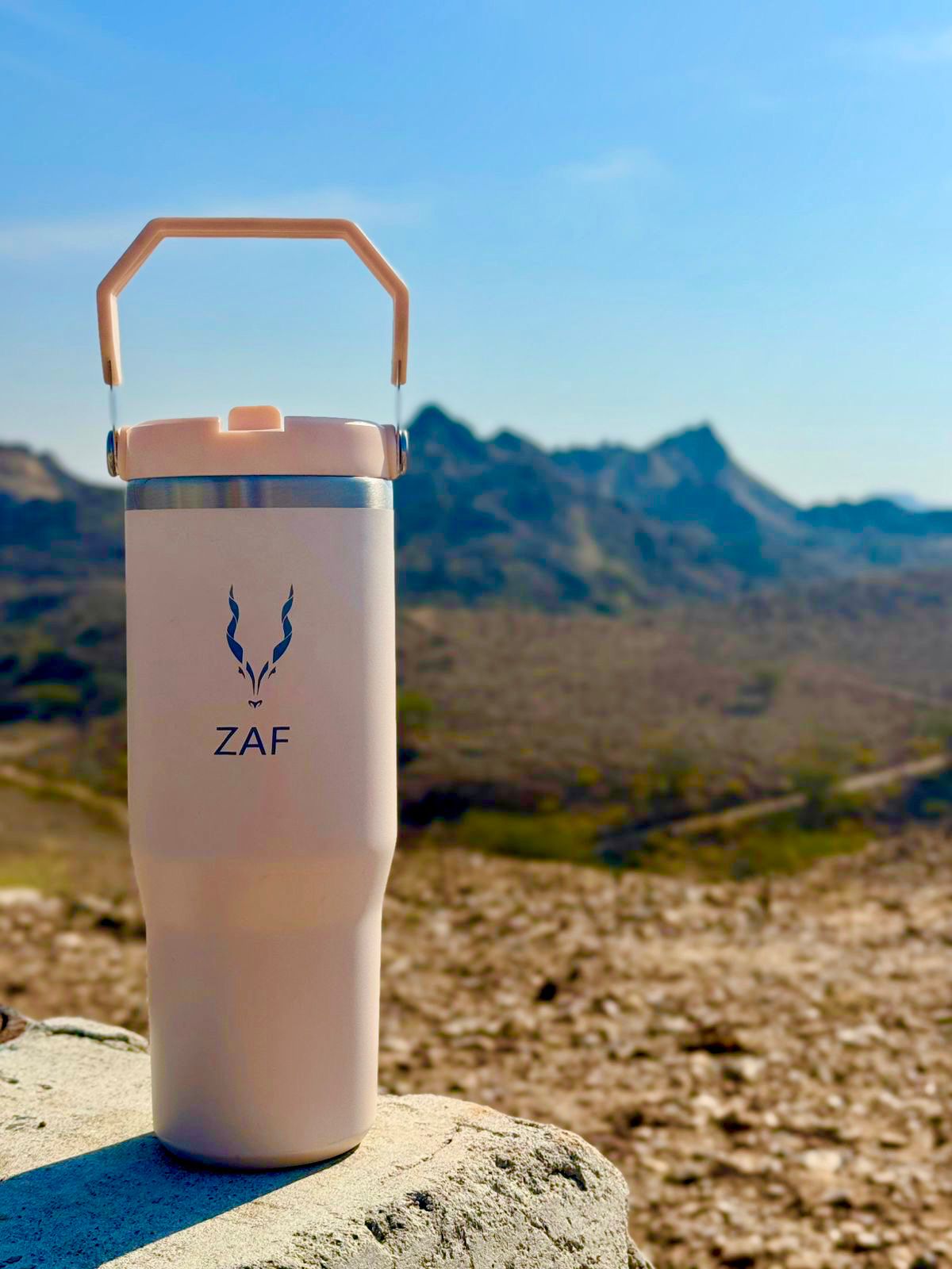 ZAF Tumbler Flip Straw Water Bottle With Straw 0.88L