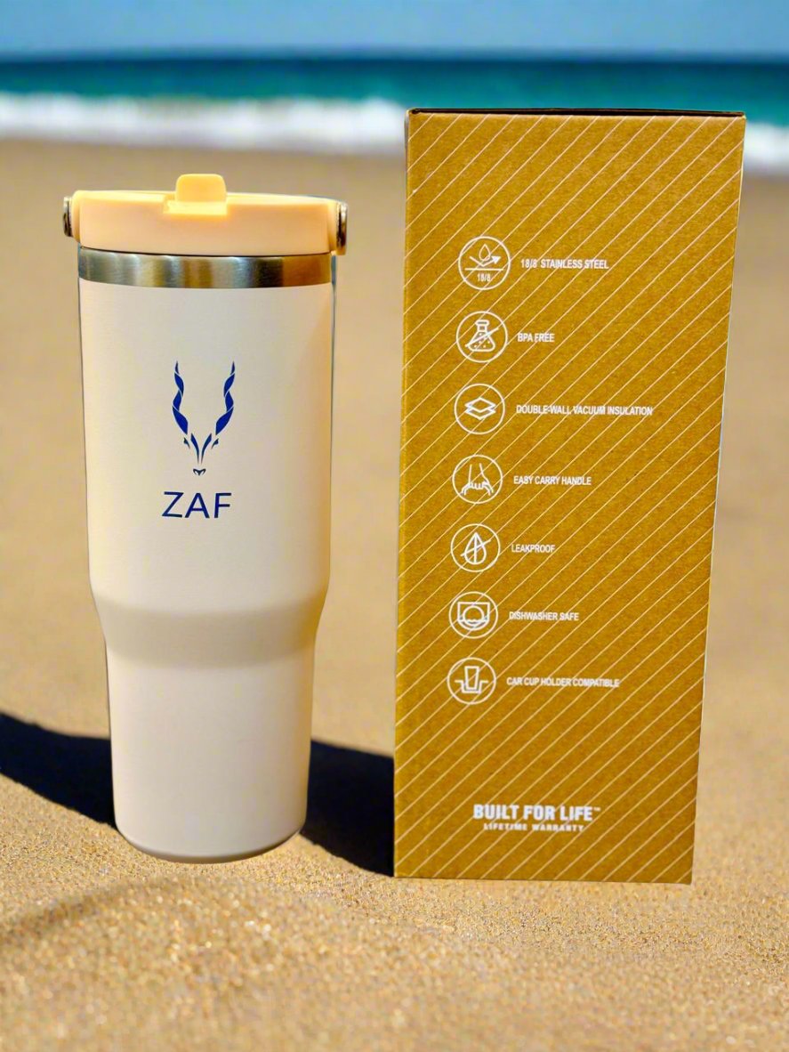 ZAF Tumbler Flip Straw Water Bottle With Straw 0.88L