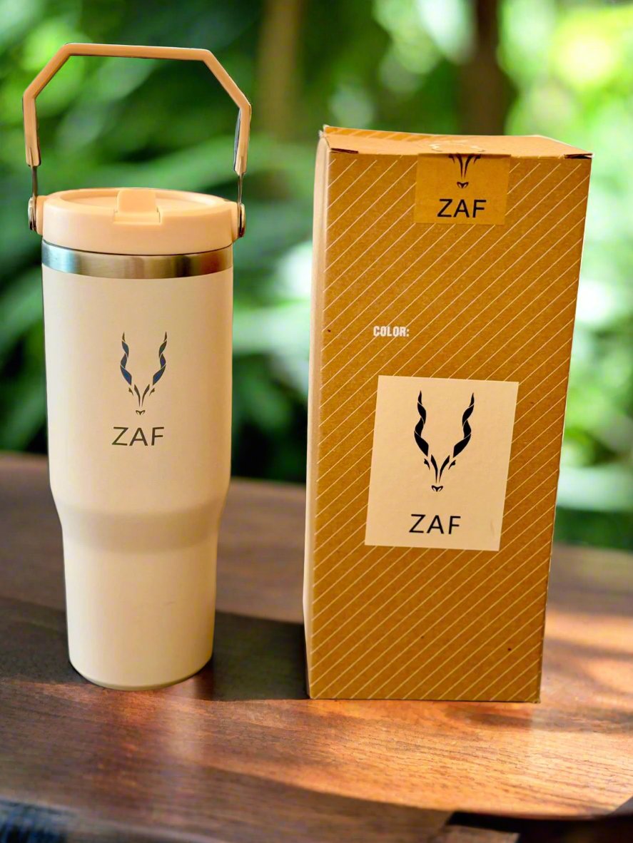 ZAF Tumbler Flip Straw Water Bottle With Straw 0.88L